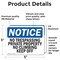 Signmission No Trespassing Private Property No Climbing OSHA Notice Sign, Vinyl Decal, 5in W x 3.5in L, 2PK OS-2PACK-NS-D-35-L-14970 - alternate 2